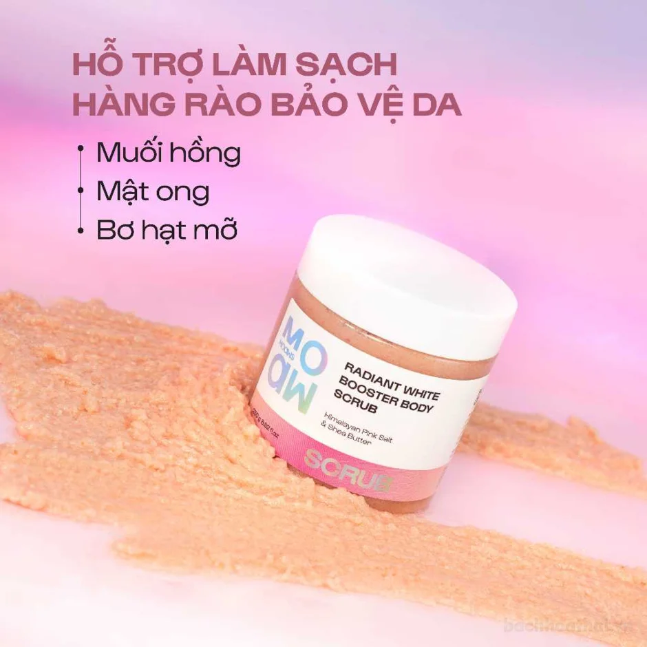 Muối hồng tẩy tế bào chết Body Scrub MOAW MOAWS 250gr ảnh 6