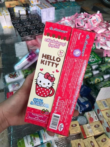 Kem đánh răng trẻ em Hello Kitty Cool Fresh Thái Lan ảnh 2