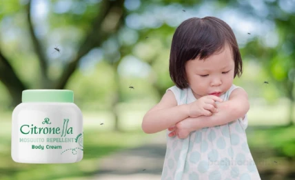 Kem body đuổi muỗi tinh chất xả AR Mosquito Repellent Citronella Body Cream Thái Lan ảnh 2