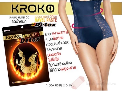 Túi dán nóng giảm mỡ Kroko Navel Paste Detox ảnh 4