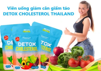 Viên khử mỡ giảm cân giấm táo Detox Cholesterol Thái Lan ảnh 13