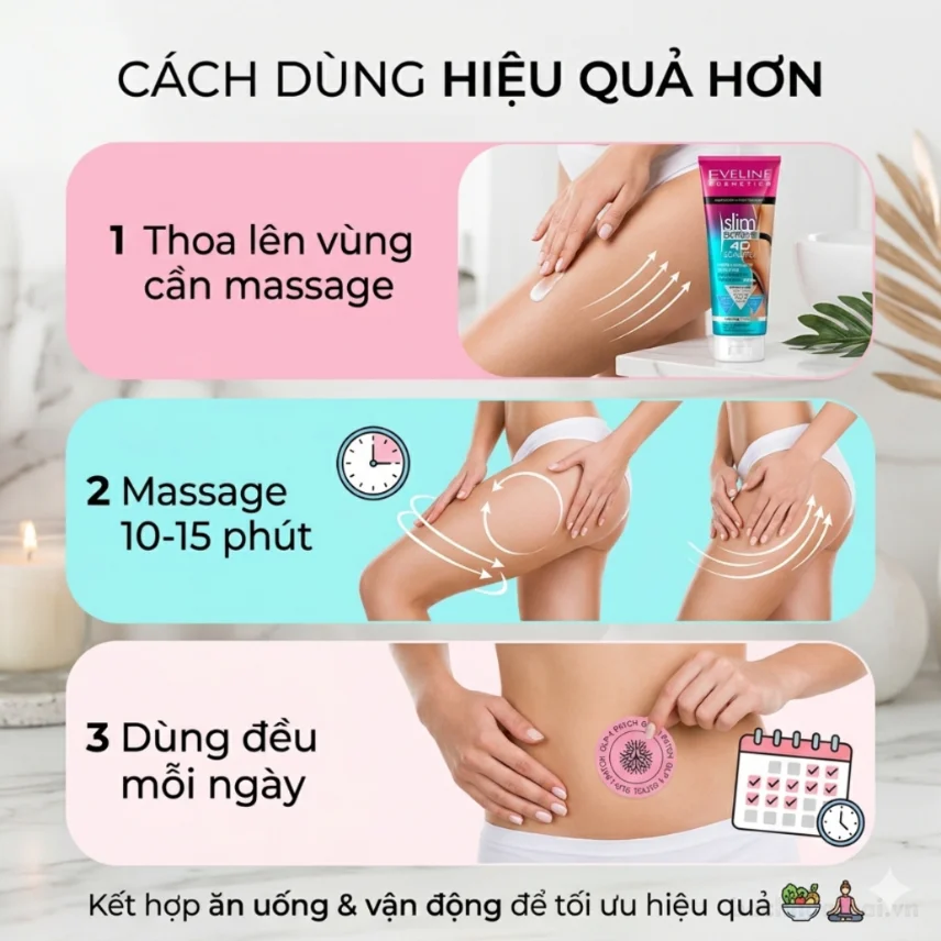 Serum dưỡng thể làm ấm thon gọn Eveline skil EXTRENE 4D ảnh 3