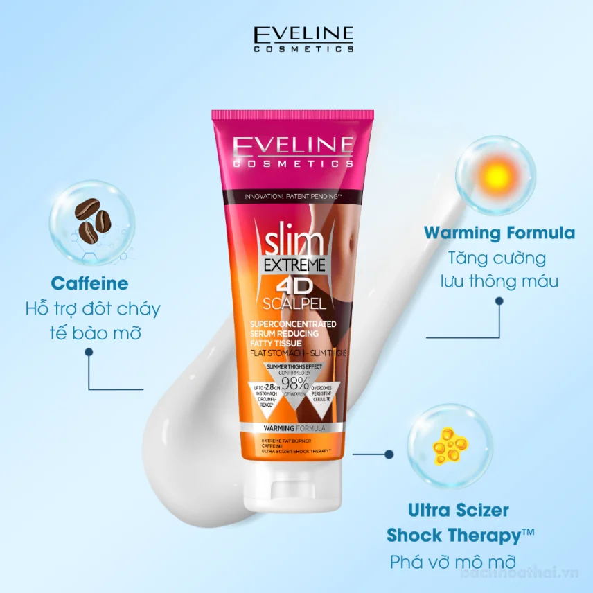 Serum dưỡng thể làm ấm thon gọn Eveline skil EXTRENE 4D ảnh 10