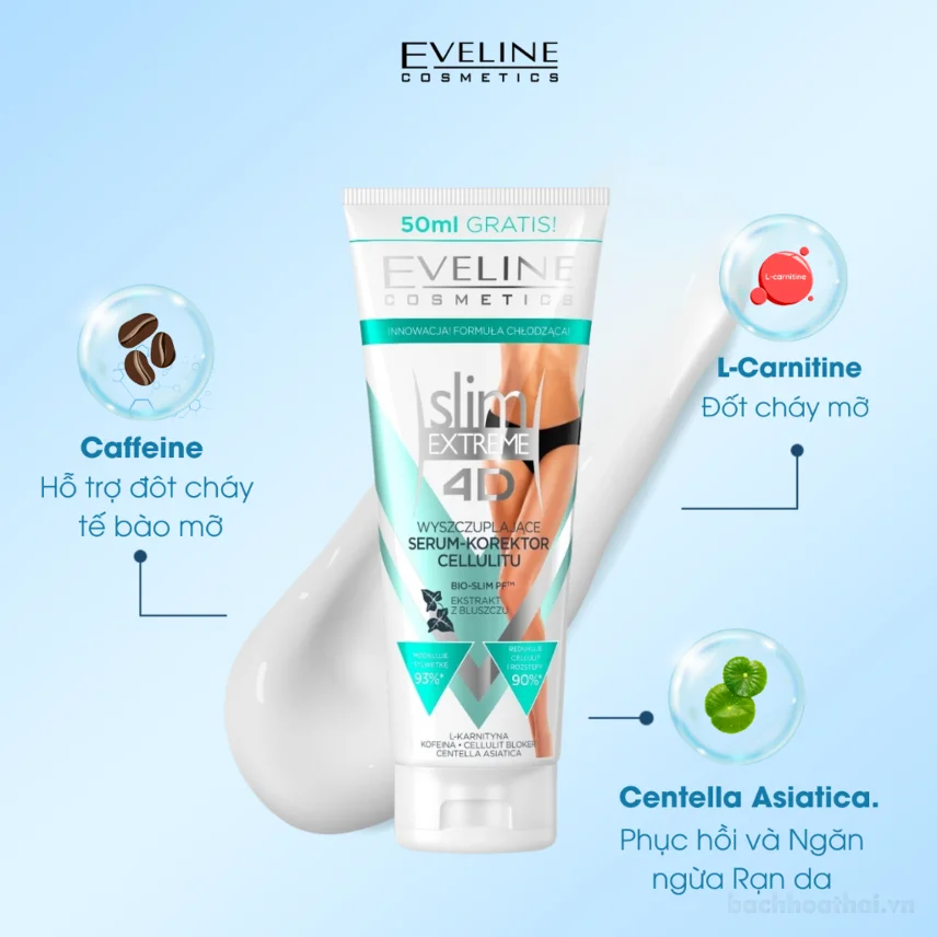 Serum dưỡng thể làm ấm thon gọn Eveline skil EXTRENE 4D ảnh 11