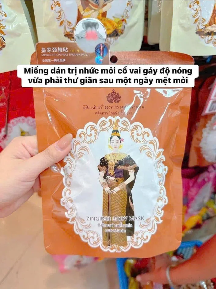 Miếng dán thải độc thảo mộc Dusitra Gold Princess cổ truyền Thái Lan ảnh 15