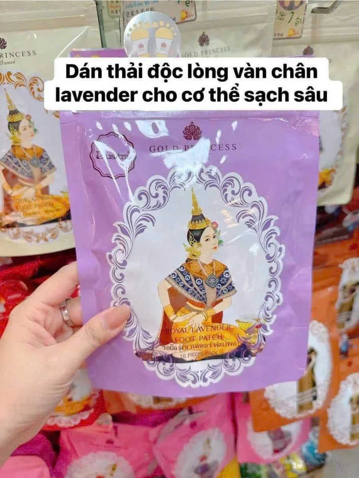 Miếng dán thải độc thảo mộc Dusitra Gold Princess cổ truyền Thái Lan ảnh 17