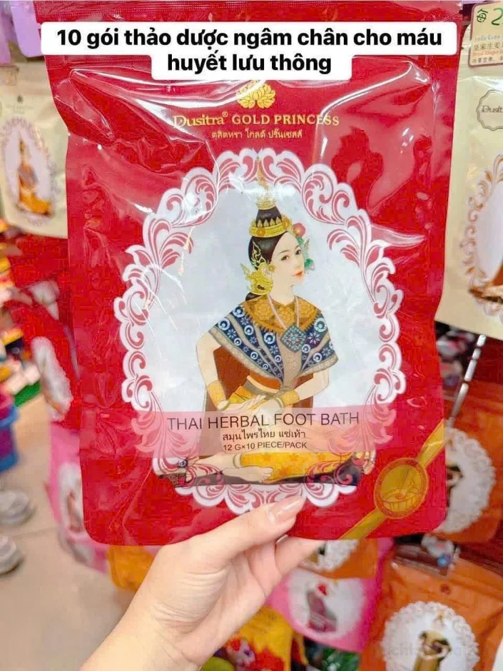Miếng dán thải độc thảo mộc Dusitra Gold Princess cổ truyền Thái Lan ảnh 18