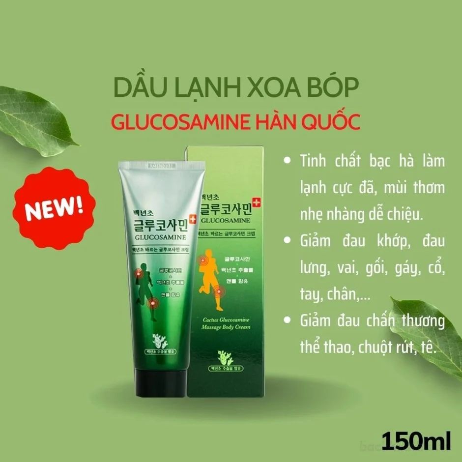 Dầu lạnh xoa bóp khớp chiết xuất xương rồng Cactus Glucosamine 150ml Hàn Quốc ảnh 10