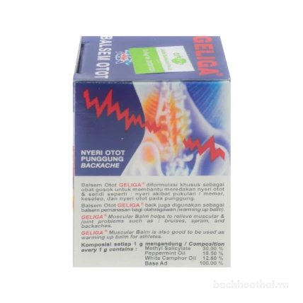 Dầu cù là lửa Geliga Muscular Balm Balsem Otot ảnh 4