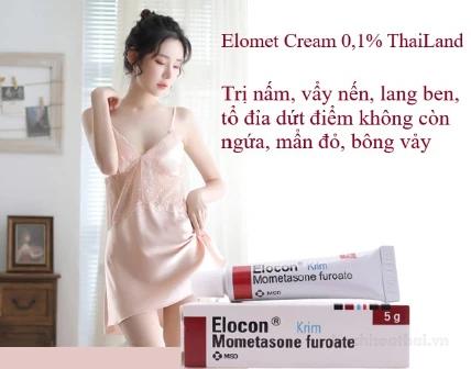 Tuýp kem trị da liễu Elomet Cream Thái Lan ảnh 8
