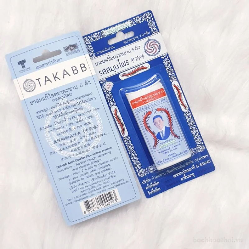 Viên ngậm thảo dược trị ho Takabb Anti-cough Pill Thái Lan ảnh 4
