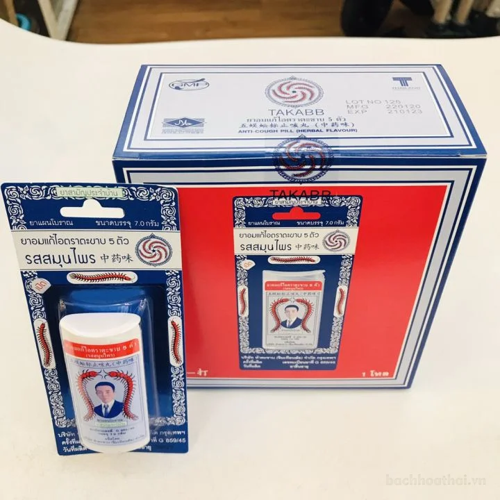 Viên ngậm thảo dược trị ho Takabb Anti-cough Pill Thái Lan ảnh 9