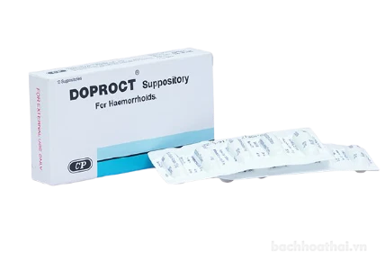 Thuốc đặt trị trĩ Doproct Suppository Haemorrhoid Thái Lan ảnh 1