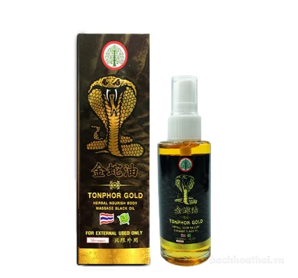 Dầu Massage rắn hổ mang Tonphor Gold Thái Lan ảnh 8