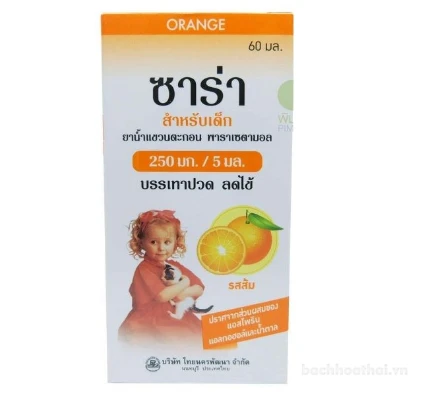 Siro hạ sốt giảm đau trẻ em Sara Paracetamol Oral Suspension For Children Thái Lan ảnh 6