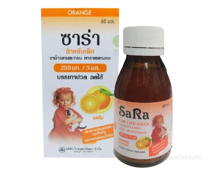 Siro hạ sốt giảm đau trẻ em Sara Paracetamol Oral Suspension For Children Thái Lan ảnh 16