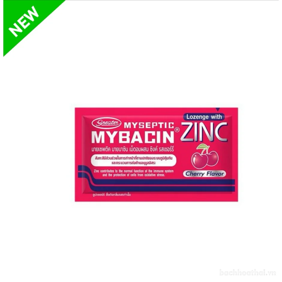 Kẹo ngậm hỗn hợp kẽm MYSEPTIC MYBACIN ZINC ảnh 10