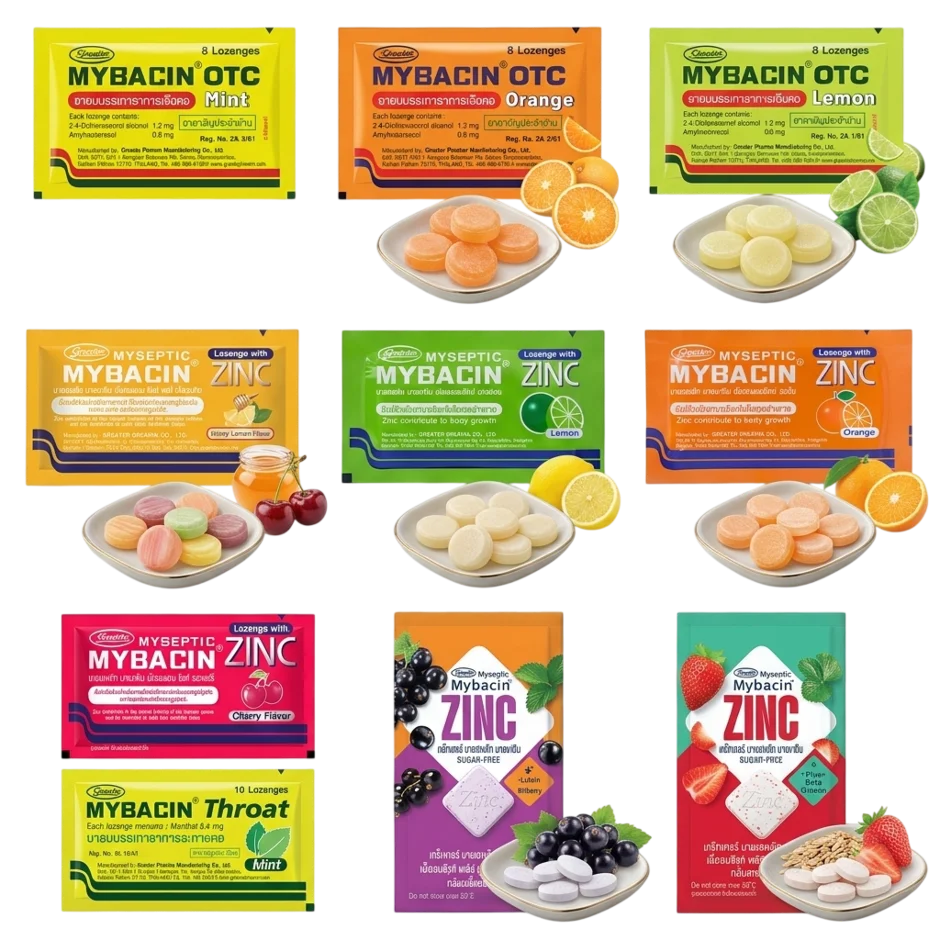 Kẹo ngậm hỗn hợp kẽm MYSEPTIC MYBACIN ZINC ảnh 1