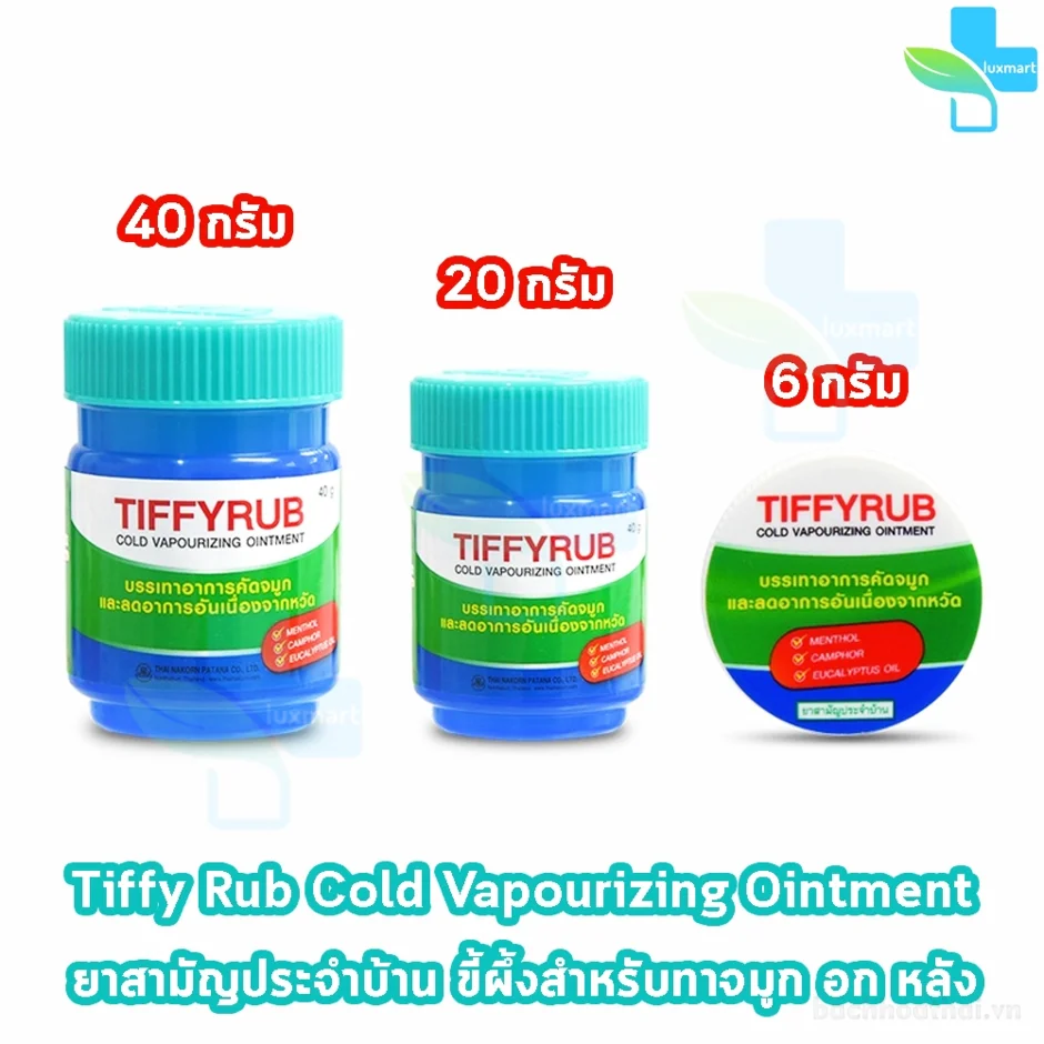 Dầu cù là TIFFYRUB Thái Lan giảm cảm lạnh, nghẹt mũi ảnh 10