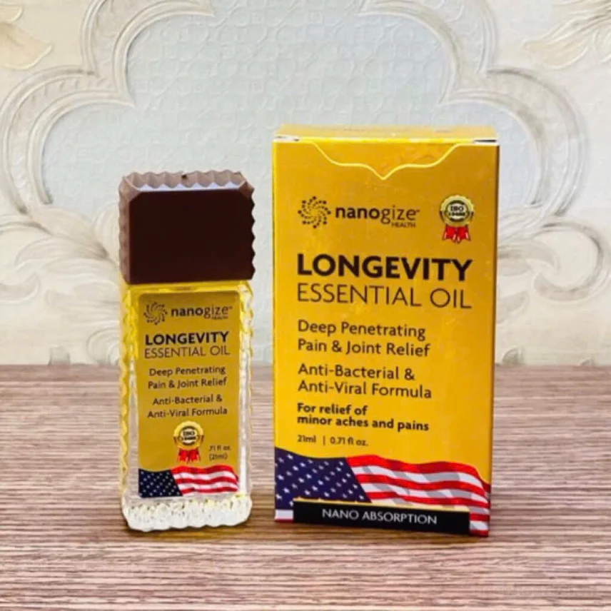 Dầu gió vàng NANOGIZE HEALTH Longevity Essential Oil (21ml) - Mỹ ảnh 2