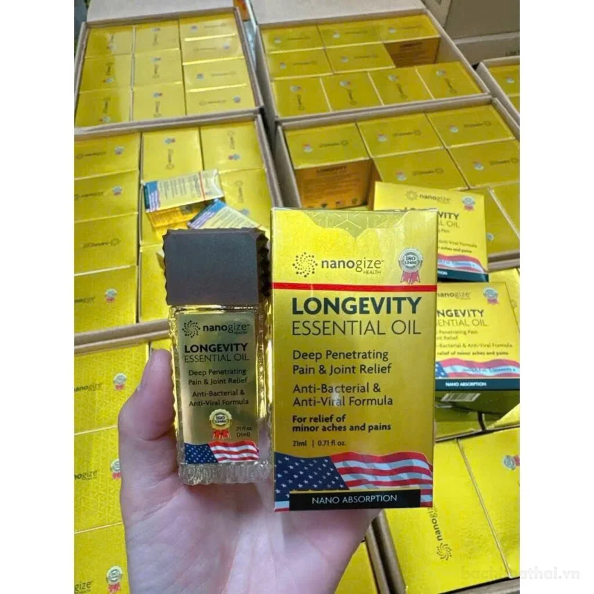 Dầu gió vàng NANOGIZE HEALTH Longevity Essential Oil (21ml) - Mỹ ảnh 6