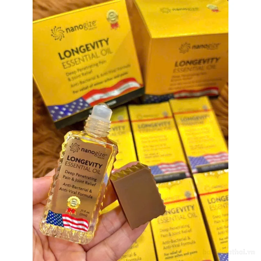 Dầu gió vàng NANOGIZE HEALTH Longevity Essential Oil (21ml) - Mỹ ảnh 7
