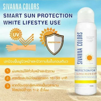 Xịt chống nắng Sivanna Colors Cactus Carefree Protection Spray ảnh 2