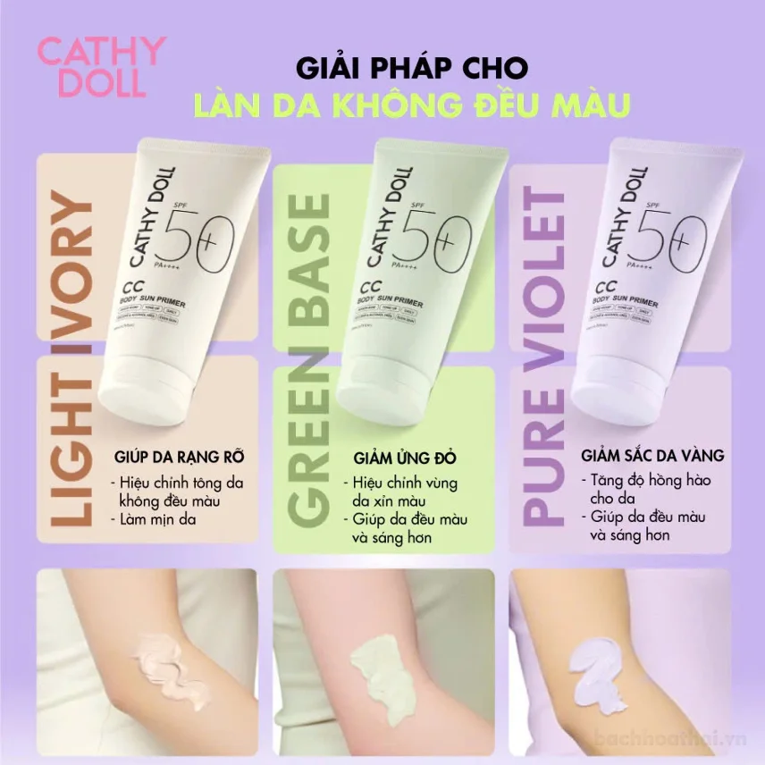 Kem chống nắng Cathy Doll CC Body Sun Primer SPF 50+ PA++++ ảnh 2