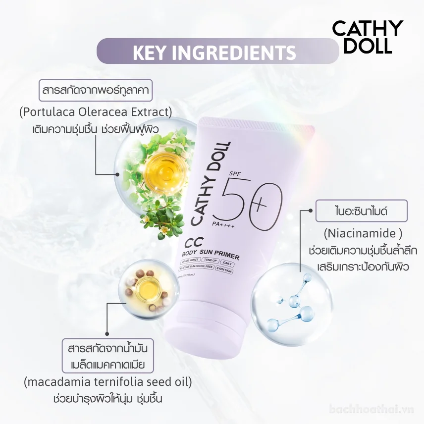 Kem chống nắng Cathy Doll CC Body Sun Primer SPF 50+ PA++++ ảnh 4