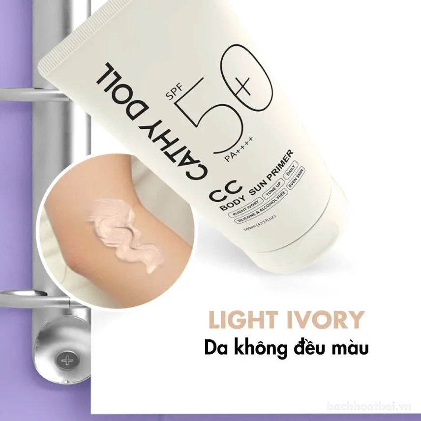 Kem chống nắng Cathy Doll CC Body Sun Primer SPF 50+ PA++++ ảnh 12