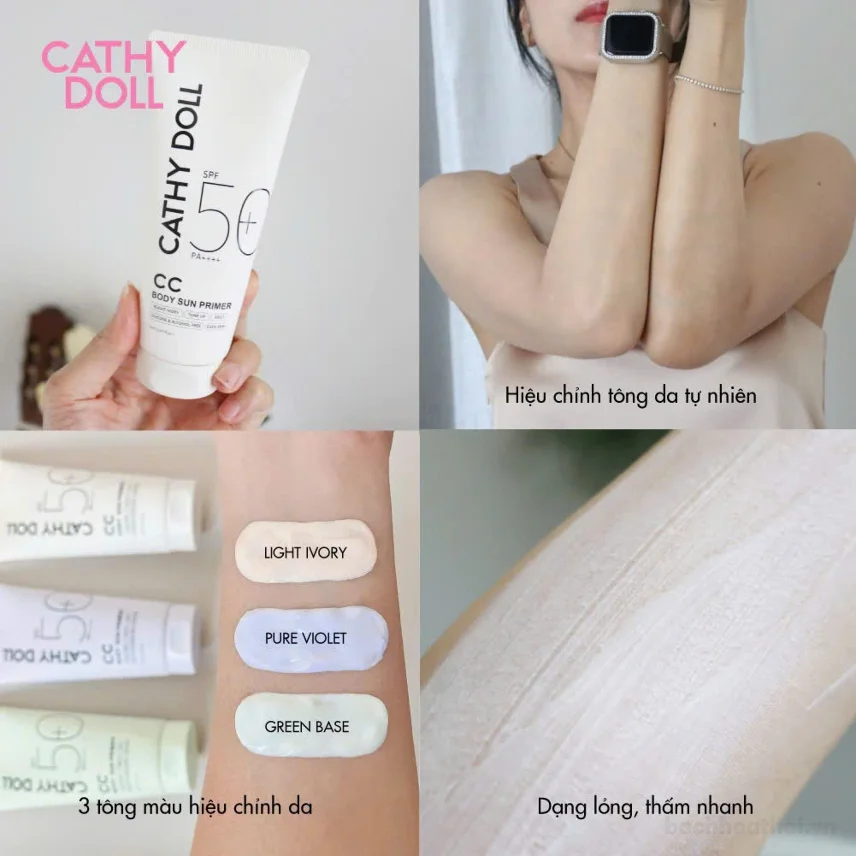 Kem chống nắng Cathy Doll CC Body Sun Primer SPF 50+ PA++++ ảnh 8