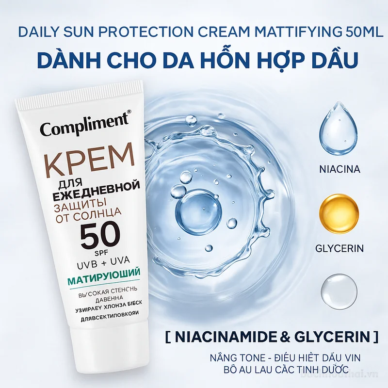 Kem chống nắng Compliment Kpem 50Spf ngăn UVB + UVA - Nga ảnh 12