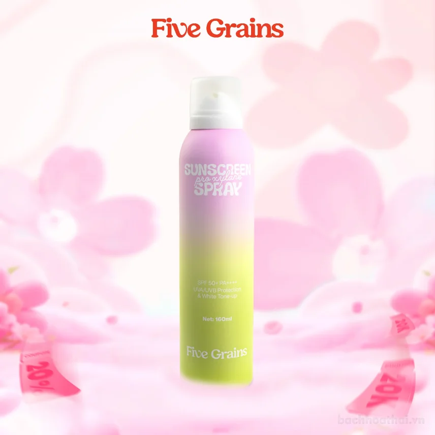 Xịt chống nắng Five Grains nâng tone Pro-Xylane 160ML ảnh 3