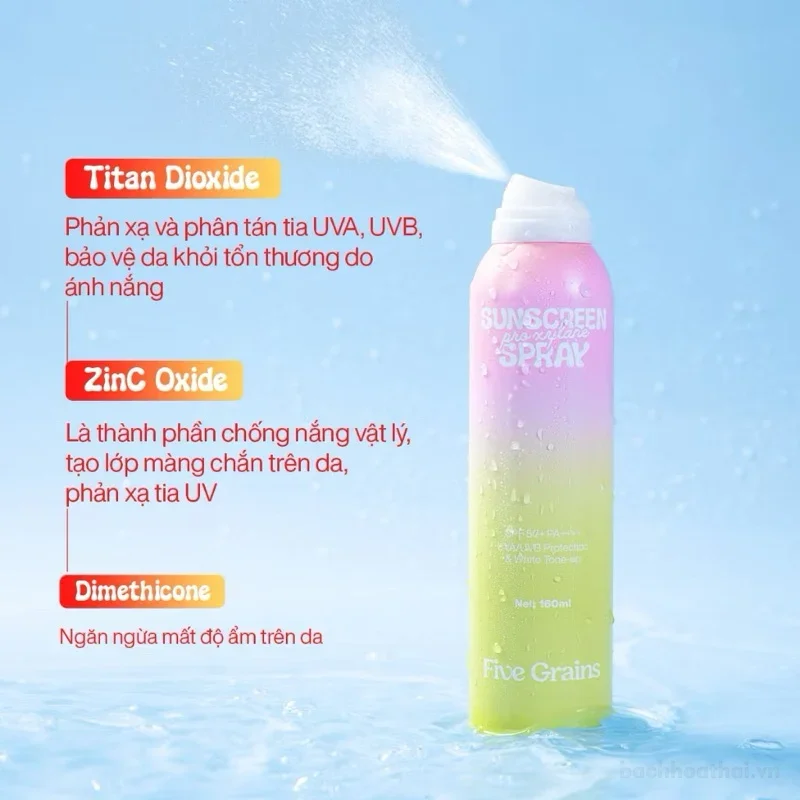 Xịt chống nắng Five Grains nâng tone Pro-Xylane 160ML ảnh 11
