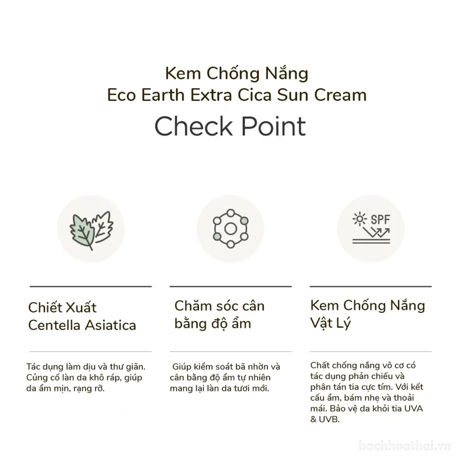 Kem chống nắng THE SAEM Eco Earth Sun Scream SPF 50+ PA++++ ảnh 4