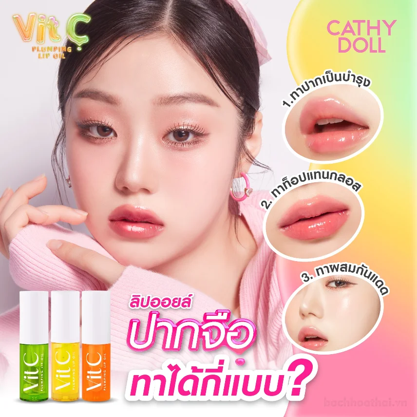 Son bóng Cathy Doll Vit C Plumping Lip Oil  ảnh 2