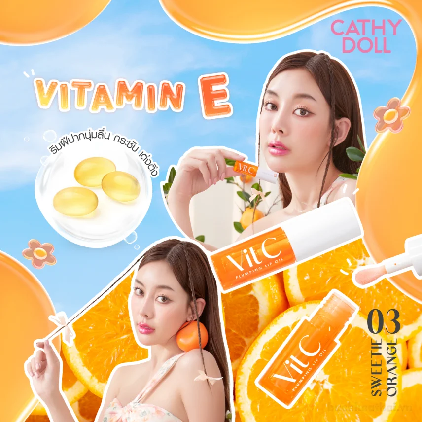 Son bóng Cathy Doll Vit C Plumping Lip Oil  ảnh 3