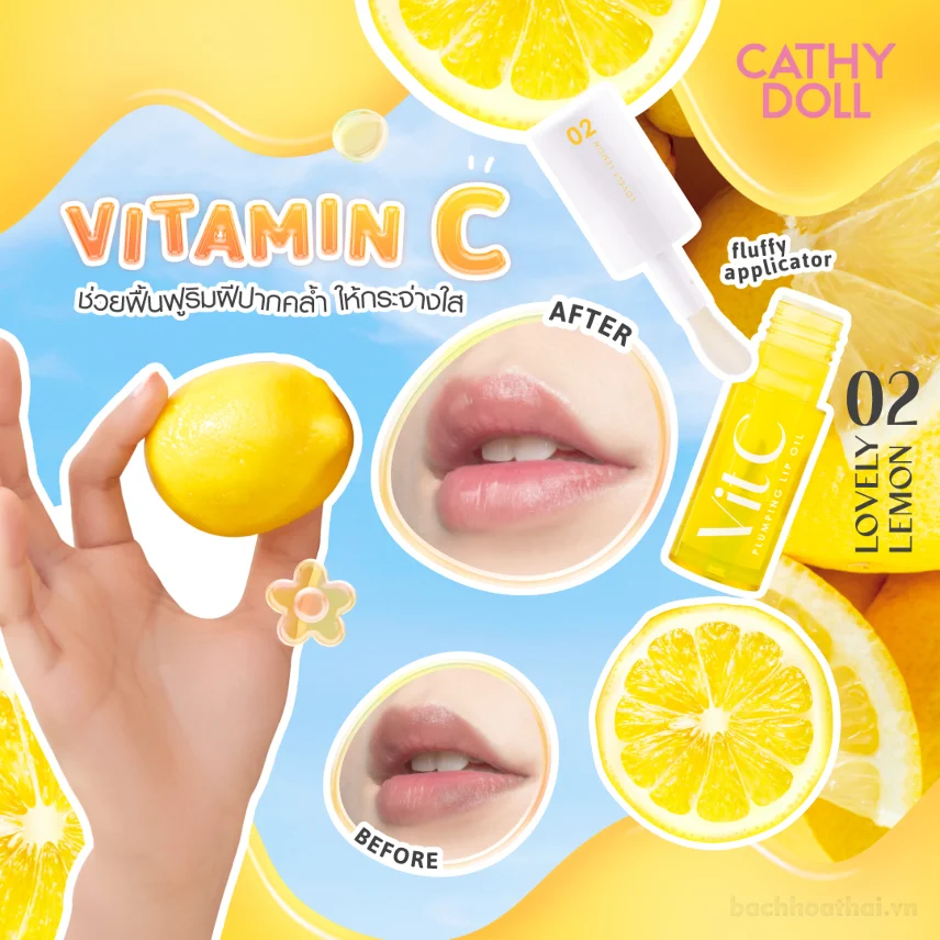 Son bóng Cathy Doll Vit C Plumping Lip Oil  ảnh 4