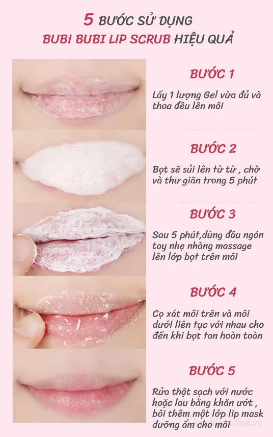 Bọt tẩy tế bào chết môi Unpa Bubi Bubi Bubble 10ml ảnh 5