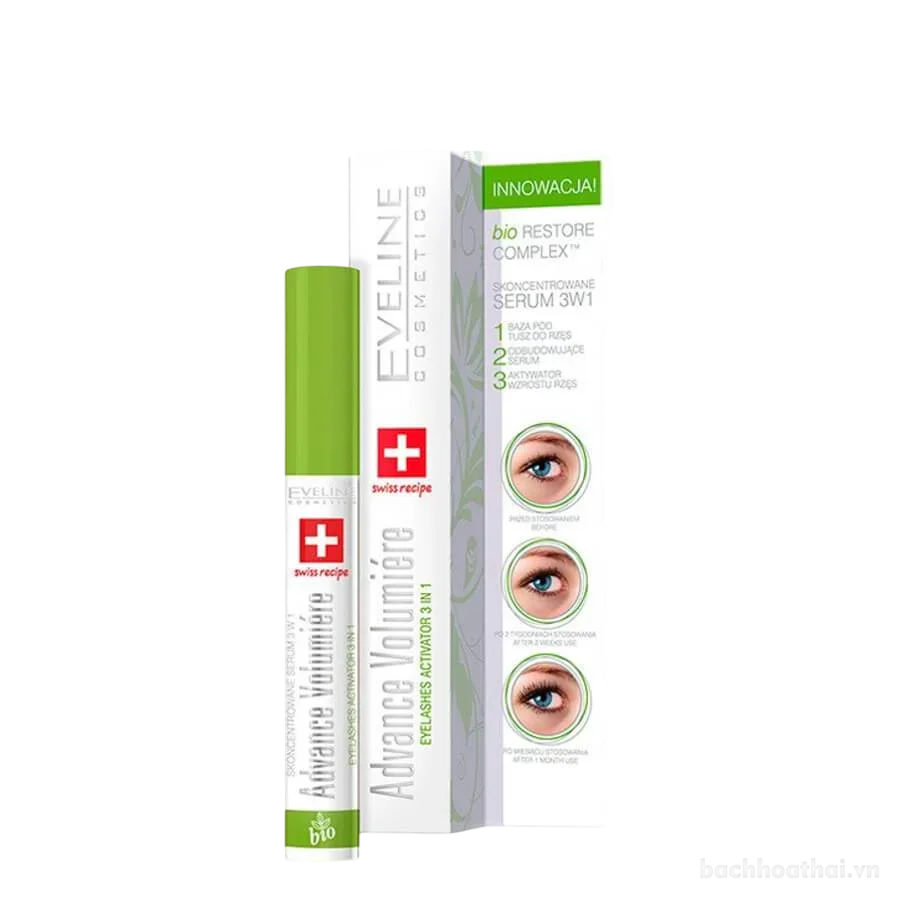 Serum dưỡng mi dài dày cong chắc khỏe Eveline 8 B 1 Total Action Lash Therapy professional ảnh 9