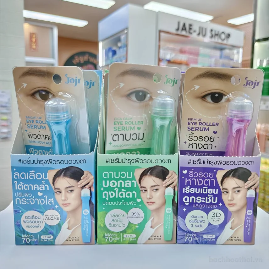 Bút lăn mắt 3D dưỡng mắt, phục hồi nếp nhắn Joji Eye Roller Serum 15ml ảnh 2
