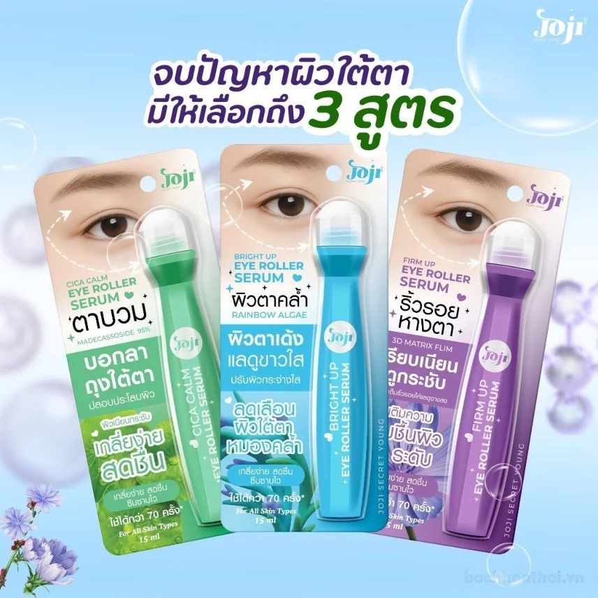 Bút lăn mắt 3D dưỡng mắt, phục hồi nếp nhắn Joji Eye Roller Serum 15ml ảnh 3