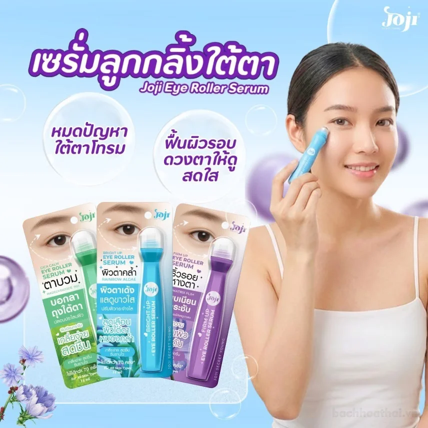 Bút lăn mắt 3D dưỡng mắt, phục hồi nếp nhắn Joji Eye Roller Serum 15ml ảnh 5