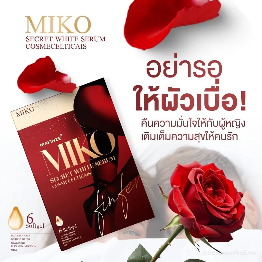 Viên đặt âm đạo Mafinze Miko Secret White Serum chấm dứt các vấn đề phụ nữ ảnh 3