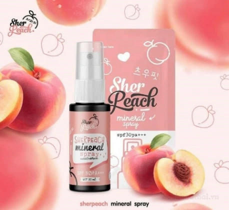 Xịt khoáng hương đào Sher Peach Mineral Spray SPF 30 PA +++ ảnh 20
