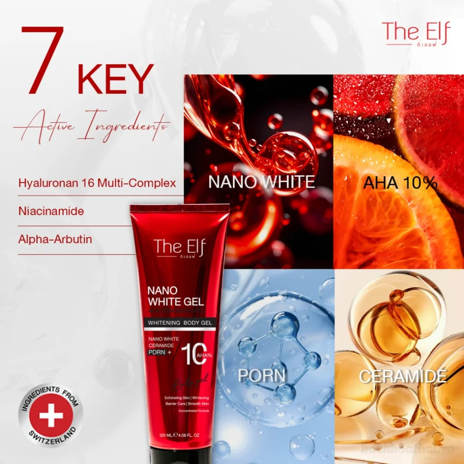 Dưỡng trắng tái tạo da THE ELF Nano White Gel Thái Lan ảnh 11