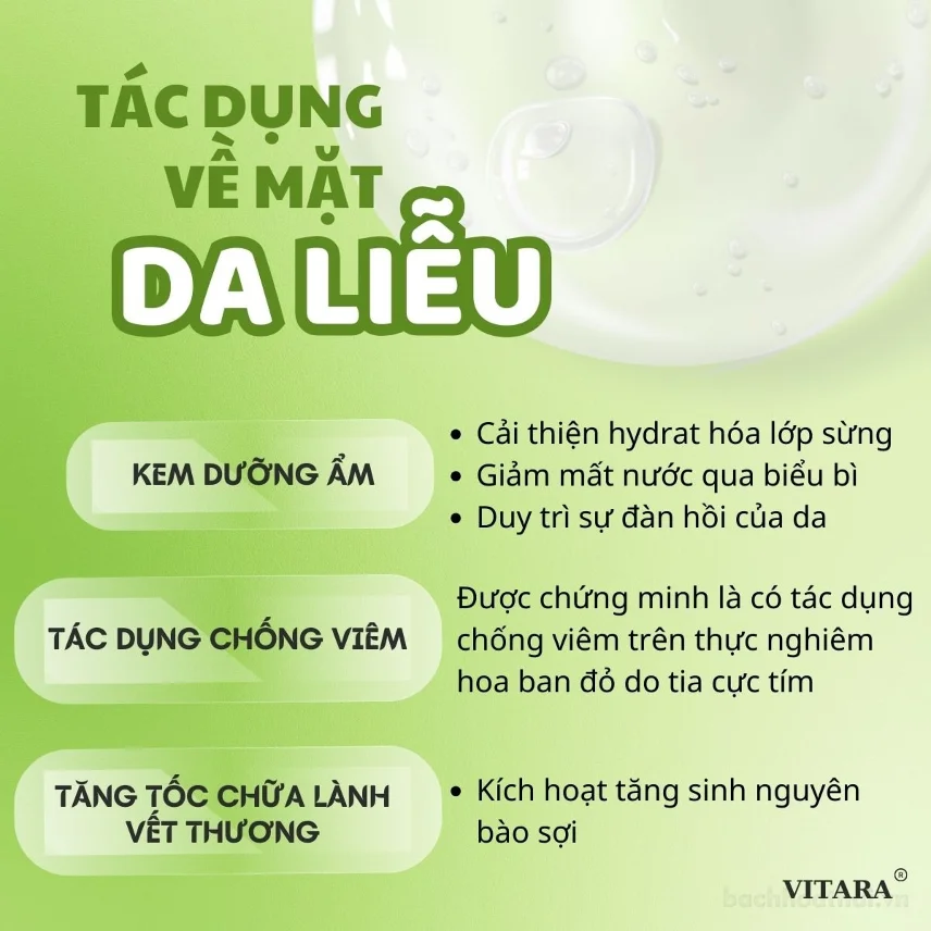 Gel nha đam da kích ứng Vitara Aloe Vera 5% Panthanol làm dịu da ảnh 8