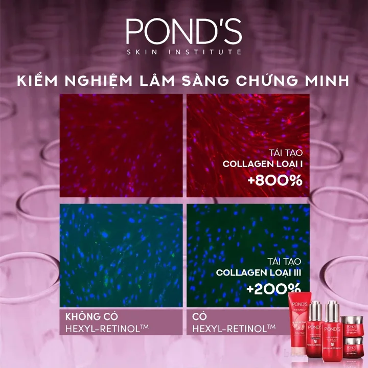 Pond's Skin institude mờ đốm nâu và nếp nhăn với 50X Hexyl-Retinol 45G ảnh 4
