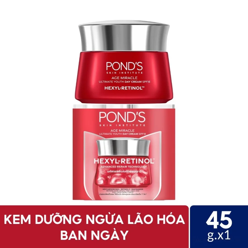 Pond's Skin institude mờ đốm nâu và nếp nhăn với 50X Hexyl-Retinol 45G ảnh 12