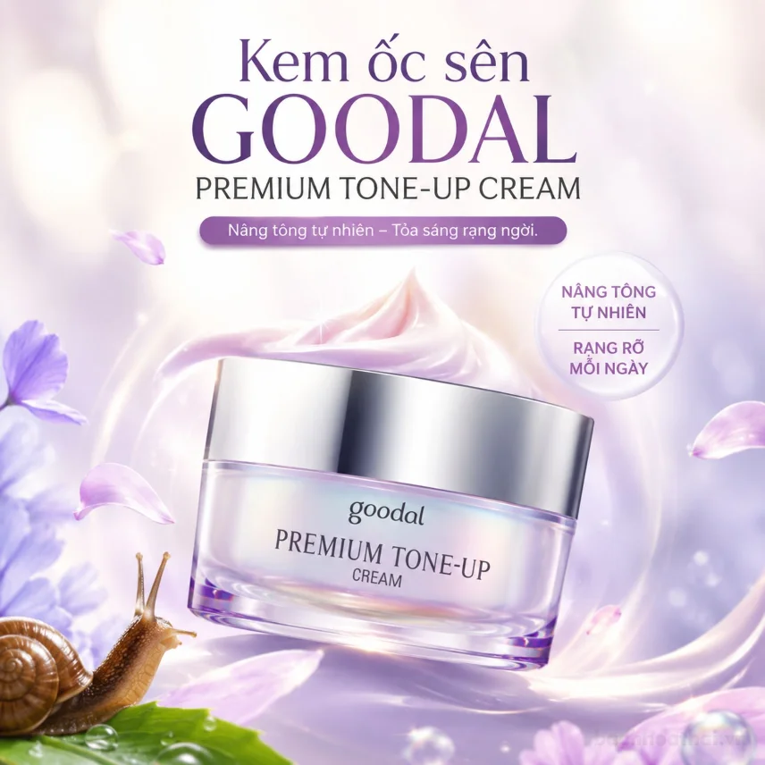 Kem dưỡng nâng tone cấp ẩm goodal PREMIUM TONE-UP Hàn Quốc ảnh 3